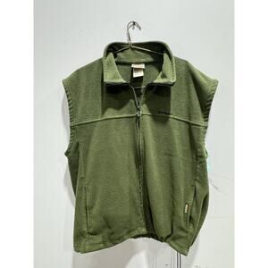 Remington Vest Mens Sz XL Olive Green Full Zip Fleece Hunting Hiking Outdoor